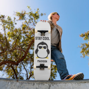 Skate Pinguim legal de nome personalizado