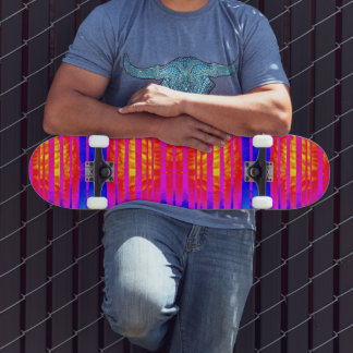 Skate Pink & Blue Neon Stripe