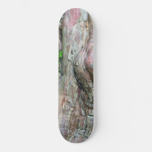 SKATE "PINK & CINZA MOTALIZADO COM O DESIGN ABSTRATO DA 