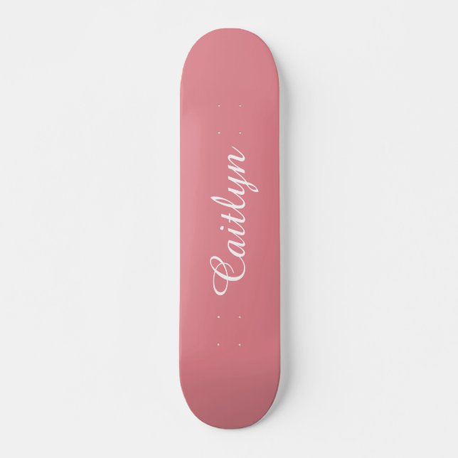 Skate Pink de Morango Claro Personalizável (Frente)
