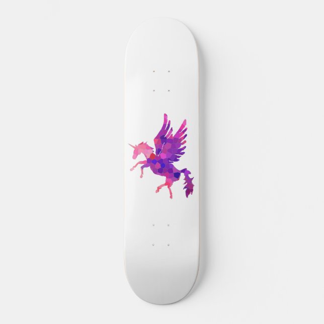 Skate Pink e Púrpura do Unicórnio do Mosaico Pegasus (Frente)