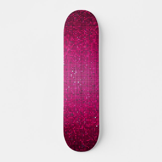 Skate Pink Glitter Sequence Disco - Quadro Escolar Antig (Frente)