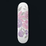 Skate Pink Purple Light Sage Green Floral Watercolor<br><div class="desc">This elegant and pretty pattern is perfect for the trendy and stylish woman. It features hand-painted pink, purple, and light sage green flowers and leaves on top of a simple white background. It's artsy, girly, country, cute, unique, and trendy. ***IMPORTANT DESIGN NOTE: For any custom design request such as matching...</div>