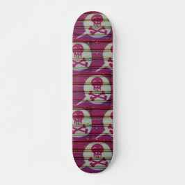 Skate Pink skull skateboard.