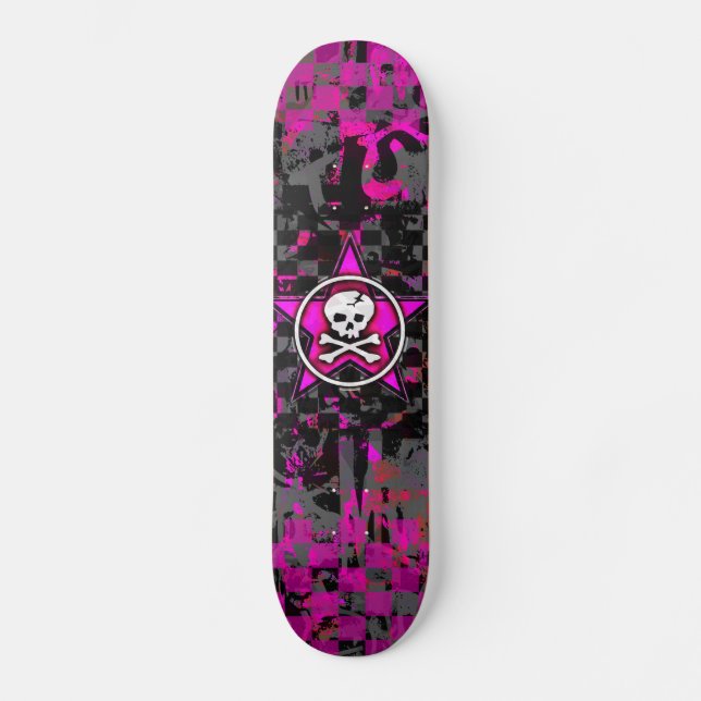 Skate Pink Star Skull (Frente)