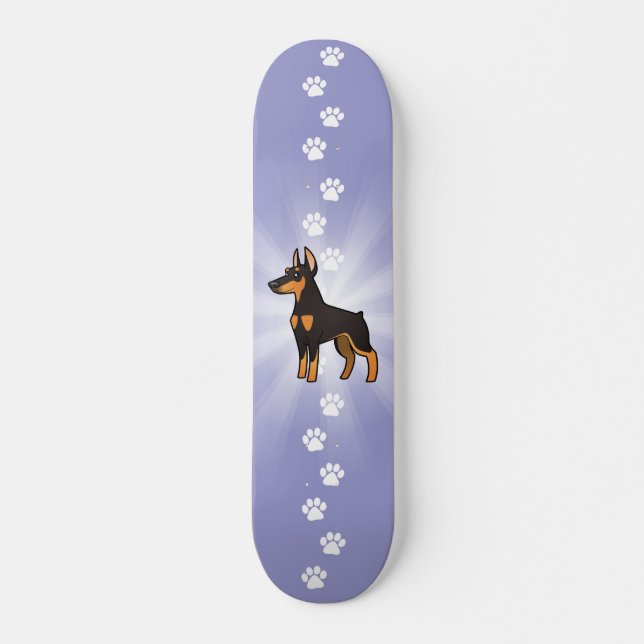 Skate Pinscher do Doberman dos desenhos animados (Frente)