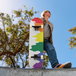Skate Pintor orgulho gay Rainbow com Sinalizador