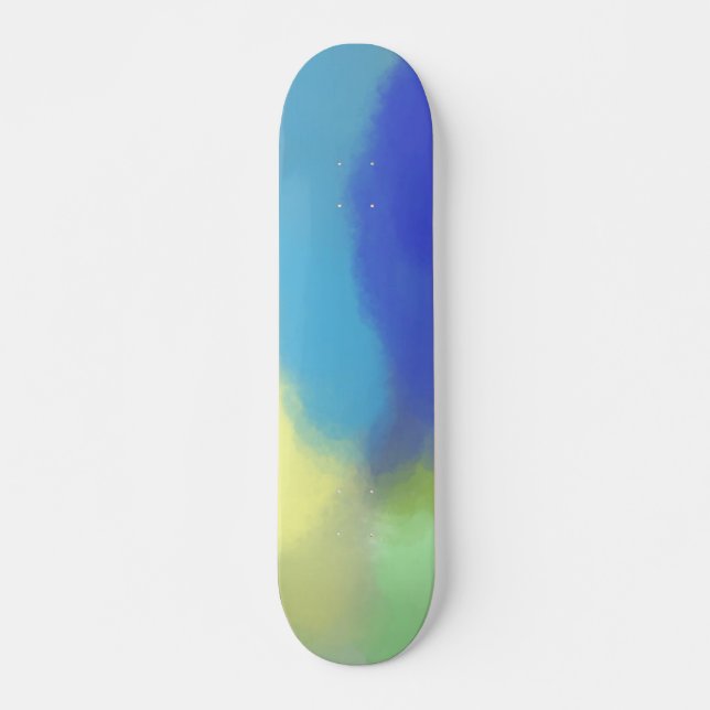 Skate pintura a aquarela abstrato (Frente)