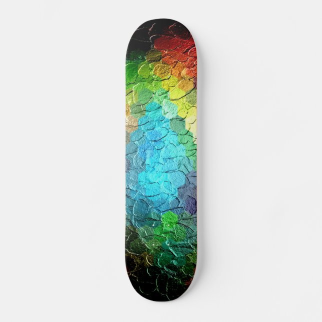 Skate pintura abstrato | Cores Dinâmicas 3 (Frente)