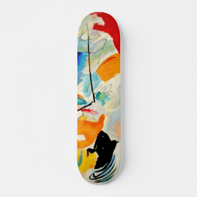 Skate Pintura da Batalha do Mar de Kandinsky em 1913 (Frente)