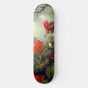 Skate Pintura de beija-flor e flores de maracujá