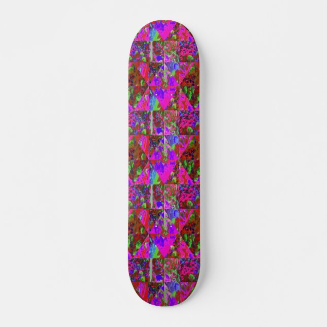Skate Pintura de Colcha de Jardim com Hortênsia Verde Li (Frente)