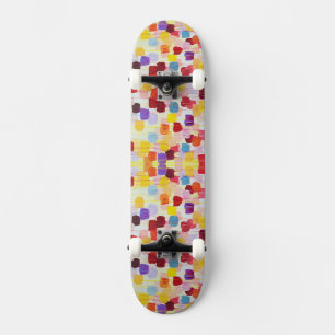 Skate Pintura de flores colorida fofa