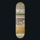 Skate Pintura de Padrão Tribal Contemporânea<br><div class="desc">Uma pintura tribal contemporânea que mistura o concreto com o abstrato. Várias camadas de painéis coloridas próximas umas das outras,  contando uma história complexa. Isso seria um presente excelente para um amado!</div>