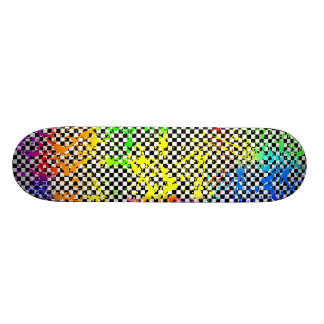 Skate Pintura do Splatter e checkered