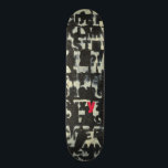 Skate Pintura em alfabeto por Norman Wyatt<br><div class="desc">Se você ama fazer exames de visão,  então esta pintura é para você! A letra do alfabeto inglês é imposta uns sobre os outros,  quase os obscurecendo nesta pintura de Norman Wyatt. A letra Y destaca obrigados à sua coloração rosa.</div>