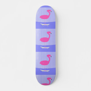 Skate pintura flamingo