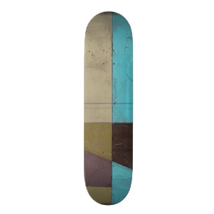 Skate Pintura minimalista contemporânea com cor profund