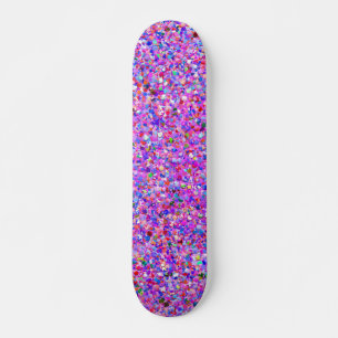 Skate Pintura multicoloração da fissura com brilho