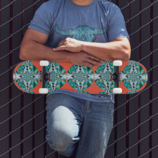 Skate Pista de Turquesa Laranja