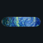 Skate Pix Dezines van gogh noite estrelada<br><div class="desc">A famosa pintura de Van Gogh,  "A Noite Estrelada". Pintado durante sua estadia no asilo Remy Santo na década de 1880,  Van Gogh retratou as colinas rolantes e árvores ciprestes que viu de sua janela.  Melhorado digitalmente por PixDezines.Copyright © 2008-2016 PixDezines.com™ e PixDezines™ em zazzle.com. Todos os direitos reservados.</div>