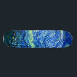 Skate Pix Dezines van gogh noite estrelada<br><div class="desc">A famosa pintura de Van Gogh,  "A Noite Estrelada". Pintado durante sua estadia no asilo Remy Santo na década de 1880,  Van Gogh retratou as colinas rolantes e árvores ciprestes que viu de sua janela.  Melhorado digitalmente por PixDezines.Copyright © 2008-2016 PixDezines.com™ e PixDezines™ em zazzle.com. Todos os direitos reservados.</div>