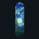 Skate Pix Dezines van gogh noite estrelada<br><div class="desc">A famosa pintura de Van Gogh,  "A Noite Estrelada". Pintado durante sua estadia no asilo Remy Santo na década de 1880,  Van Gogh retratou as colinas rolantes e árvores ciprestes que viu de sua janela.  Melhorado digitalmente por PixDezines.Copyright © 2008-2016 PixDezines.com™ e PixDezines™ em zazzle.com. Todos os direitos reservados.</div>