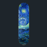 Skate Pix Dezines van gogh noite estrelada<br><div class="desc">A famosa pintura de Van Gogh,  "A Noite Estrelada". Pintado durante sua estadia no asilo Remy Santo na década de 1880,  Van Gogh retratou as colinas rolantes e árvores ciprestes que viu de sua janela.  Melhorado digitalmente por PixDezines.Copyright © 2008-2016 PixDezines.com™ e PixDezines™ em zazzle.com. Todos os direitos reservados.</div>
