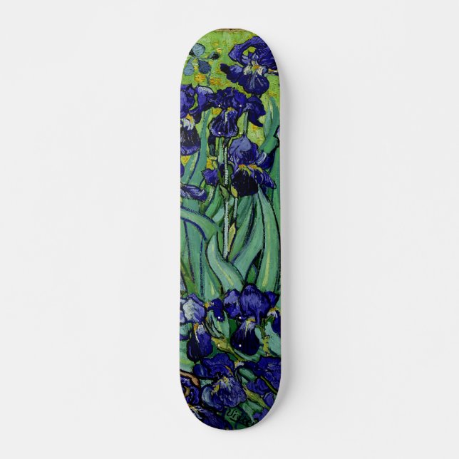 Skate PixDezines van gogh irises roxos (Frente)