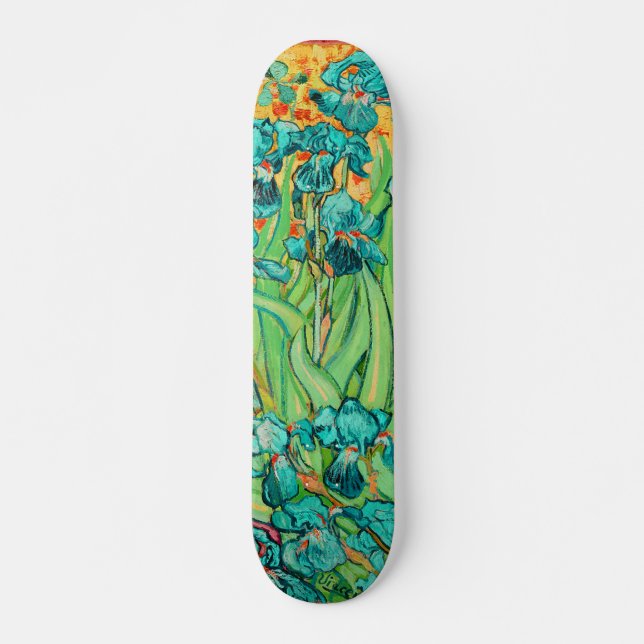 Skate PixDezines van gogh irises roxos (Frente)