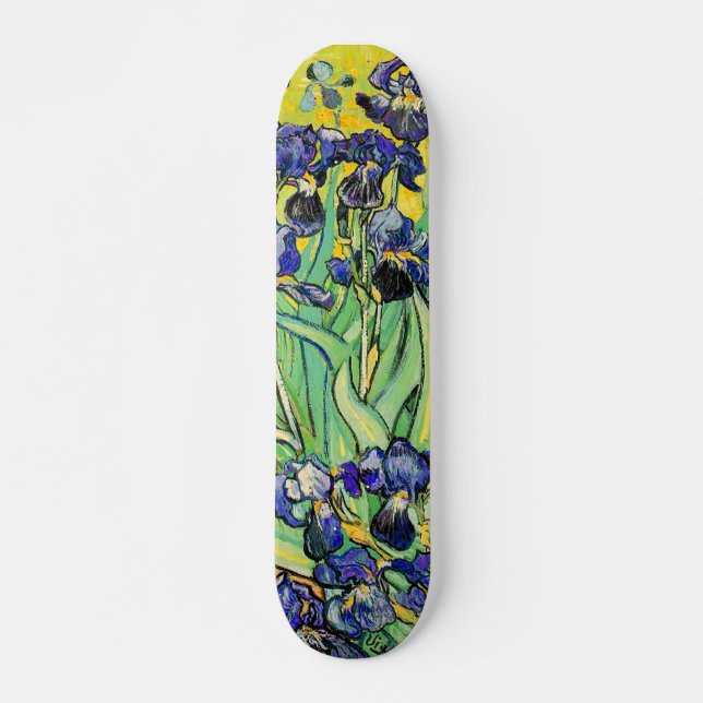 Skate PixDezines van gogh irises roxos (Frente)