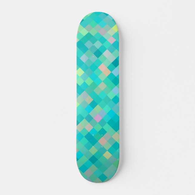 Skate Pixel Art Multicolor Patterno (Frente)