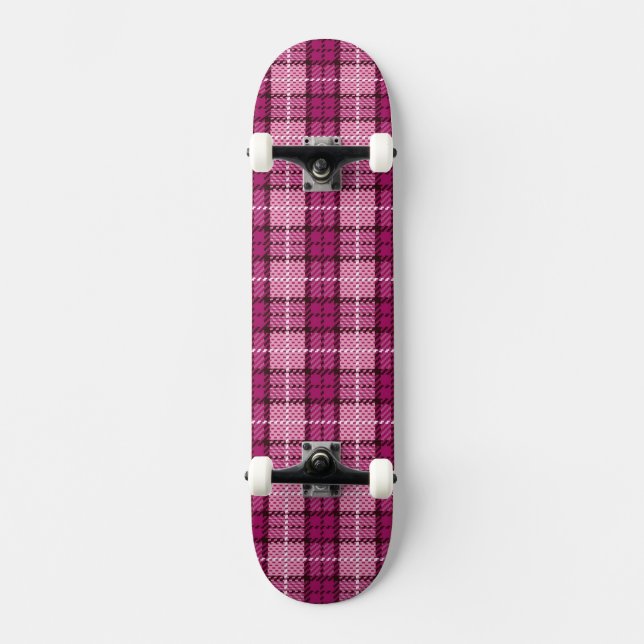 Skate Pixel Plaid_Magenta-Black (Frente)