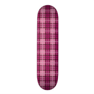 Skate Pixel Plaid_Magenta-Black