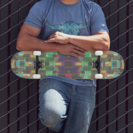 Skate Pixelated Patterned Beyond Colors Of The Rainbow