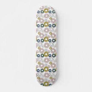 Skate Placa de bordo floral Retro Groovy 60s 70s