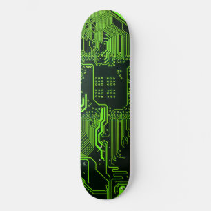 Skate Placa de Circuito de Computador Legal Verde