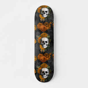Skate Placa de Skull Floral