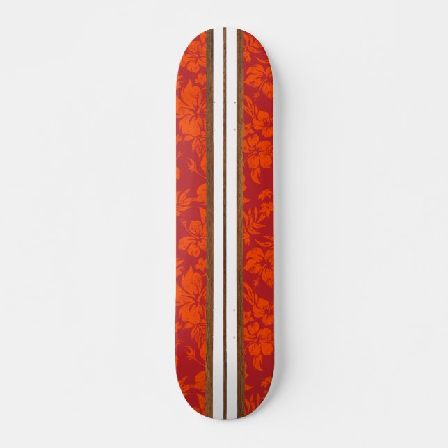Skate Placa de Surf Sunset Beach Vintage (Frente)