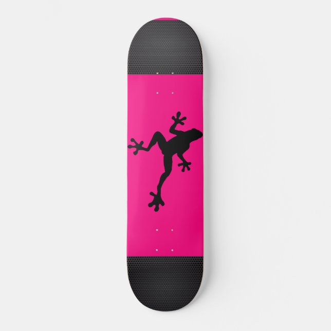 Skate Placa direta do Sapo de árvore rosa quente (Frente)