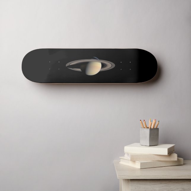 Skate Planeta Gigante de Gás Saturno Suniluminado pela C (Arte de parede (Horz))