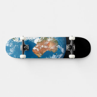 Skate Planeta Terra Mostrando Nuvens Sobre A Austrália.