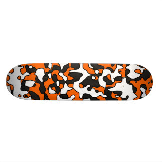 Skate Plataforma alaranjada rachada de Camo