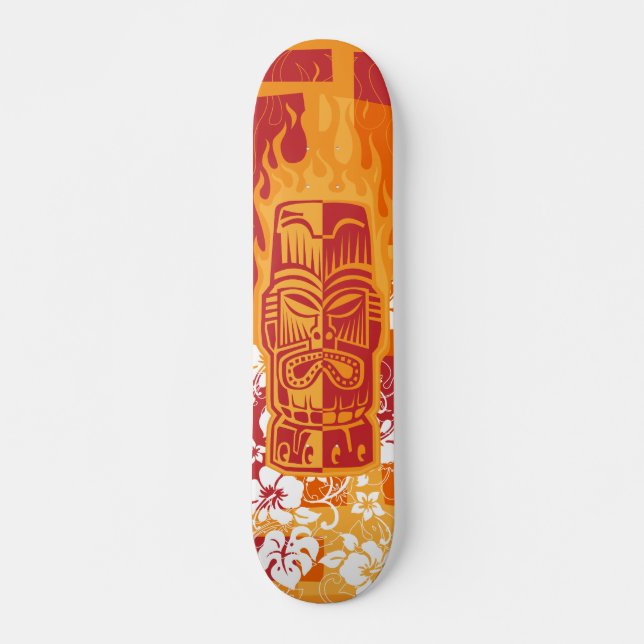Skate Plataforma de Tiki com chamas (Frente)