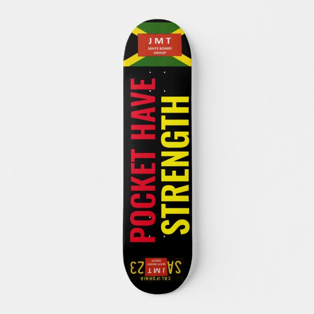 Skate POCKET TEM FORÇA JMT Skateboard, 7¾" Deck (Frente)