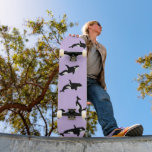 Skate Pod de Baleia Orca Personalizado Pastel Lilac<br><div class="desc">Pod baleical de belas baleias orca para cada amante de baleias. Baleias assassinas de orca fazem decor em casa,  presente. Pasta de orca de skate púrpura de lilac.</div>