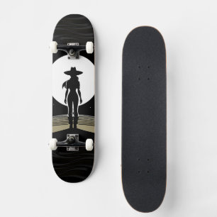 Skate Poder Feminino Western Sob a Luz da Lua Cowgirl Br