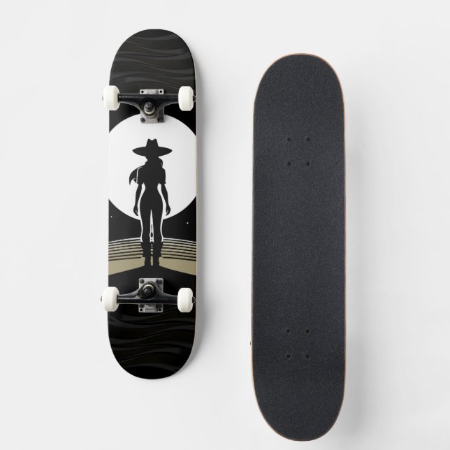 Skate Poder Feminino Western Sob a Luz da Lua Cowgirl Br (Frente)