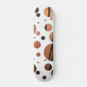 Skate Polks Dot Tiger Cor de laranja e Impressão preto