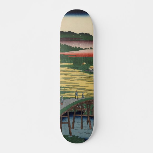 Skate Ponte Omokage Vintage Ukiyo-e Arte Japonesa (Frente)